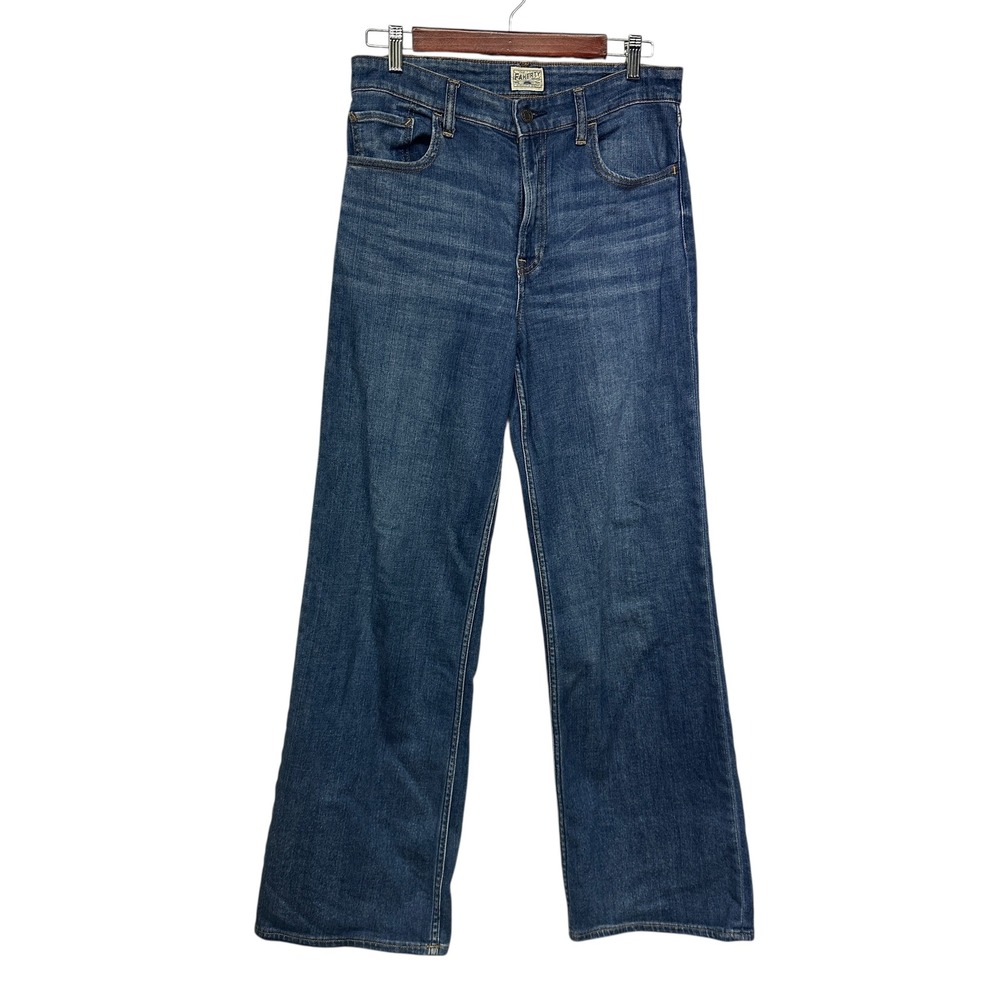 Faherty Brand Women's Dream Jean Wide Leg High Rise Jeans Stretch Denim 30
